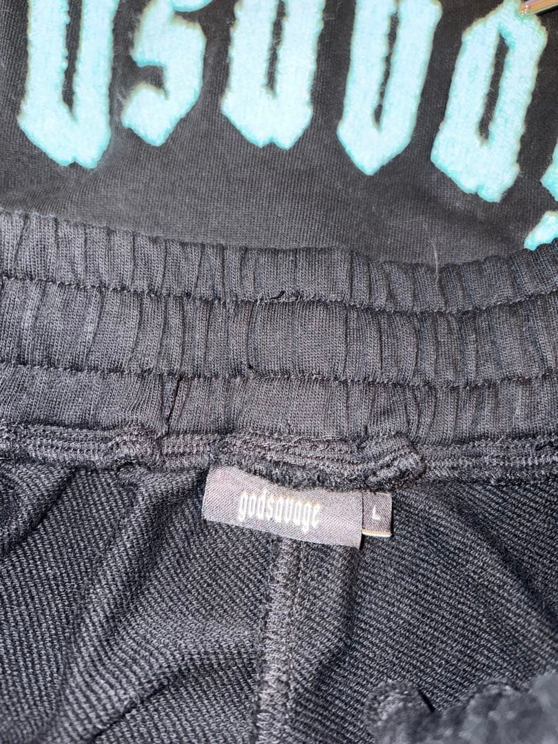 godsavage og logo hoodie mintセットアップ