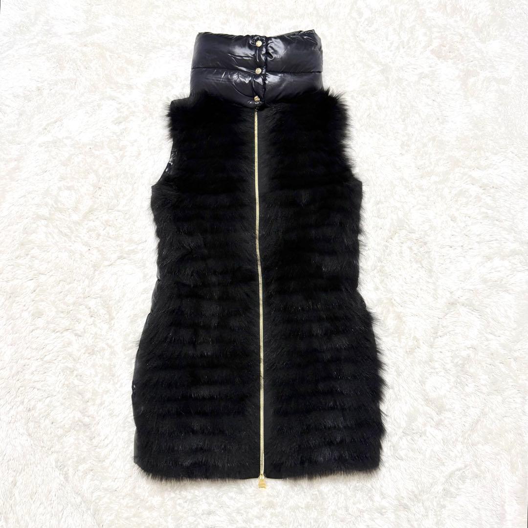 HERNO 2way リアルファー 切り替え ダウンジャケット ダウンベスト