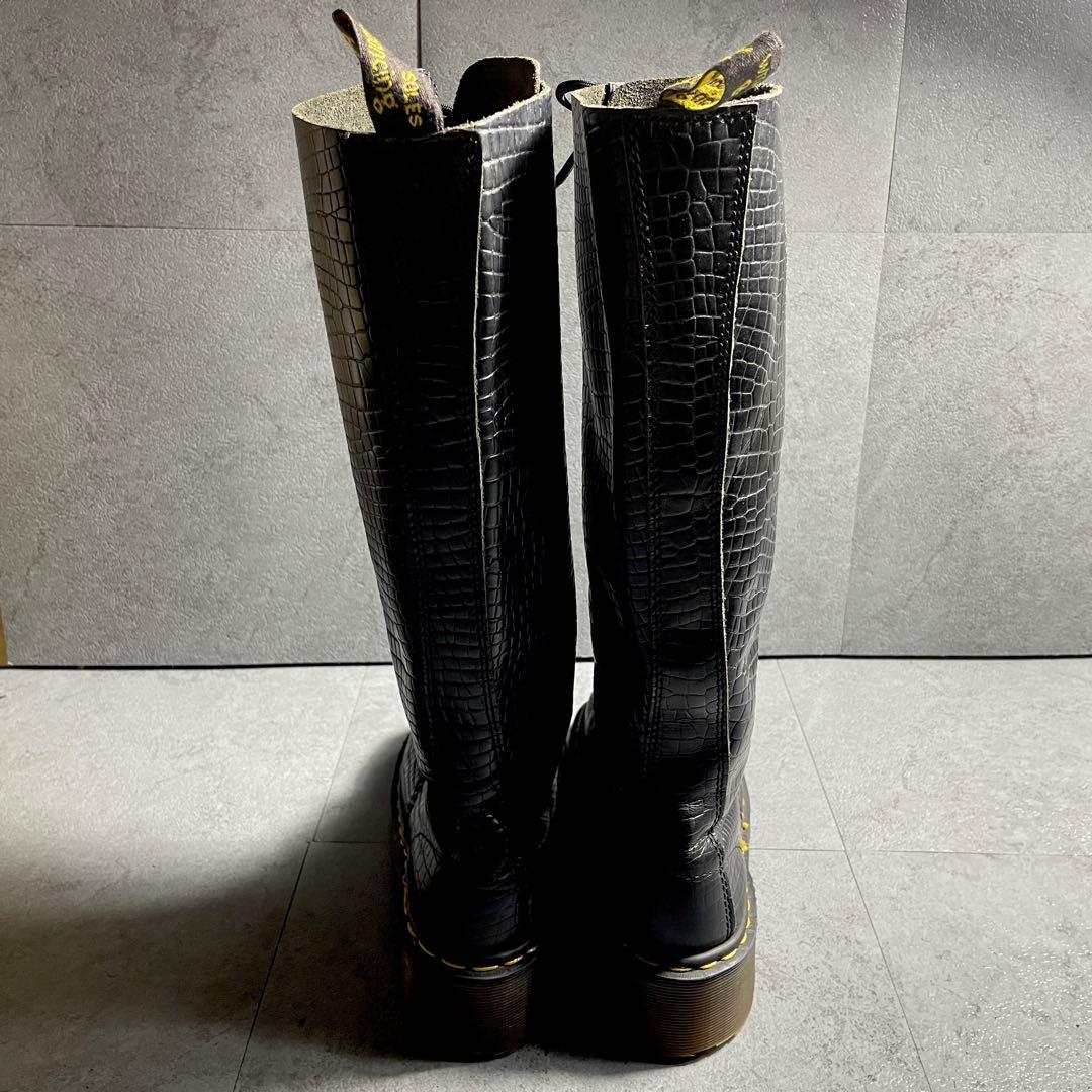 超希少✨️ Dr.Martens 20ホール イングランド製 クロコ型押し 黒