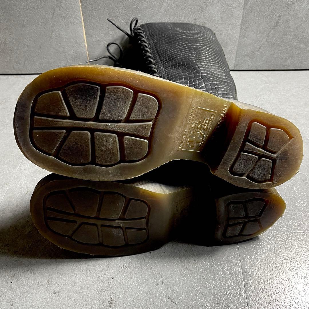 超希少✨️ Dr.Martens 20ホール イングランド製 クロコ型押し 黒