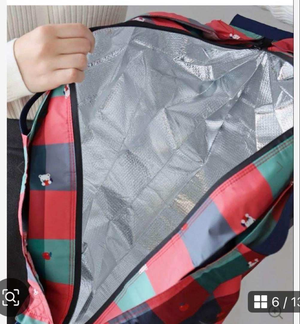 新品 Shupatto 保冷バッグ 20L familiar ファミリアチェック