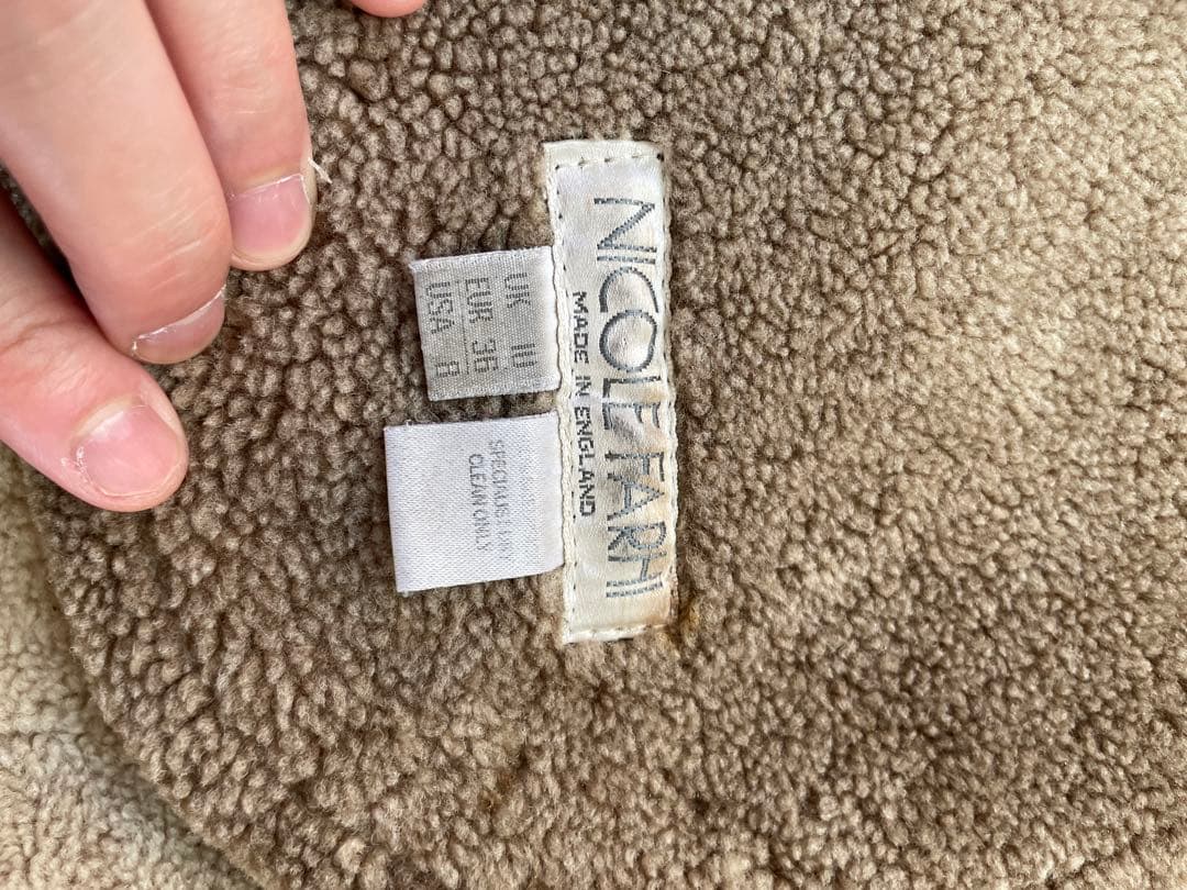 初期1980s NICOLE FARHI mouton coat UKアーカイブ