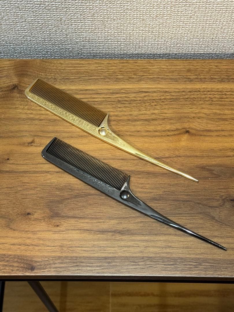 【廃盤品】ラブクロム リングコーム ゴールド＆ブラック　２本セット（バラ売り可）