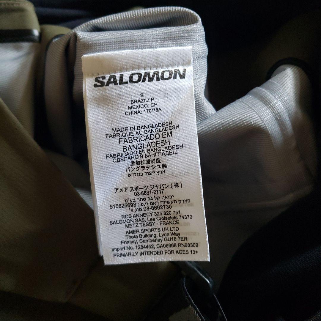 【超美品】Salomon ビブパンツ カーキ Ｓ