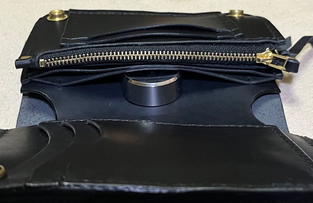 ミドル トラッカーウォレット 3層 姫路レザー