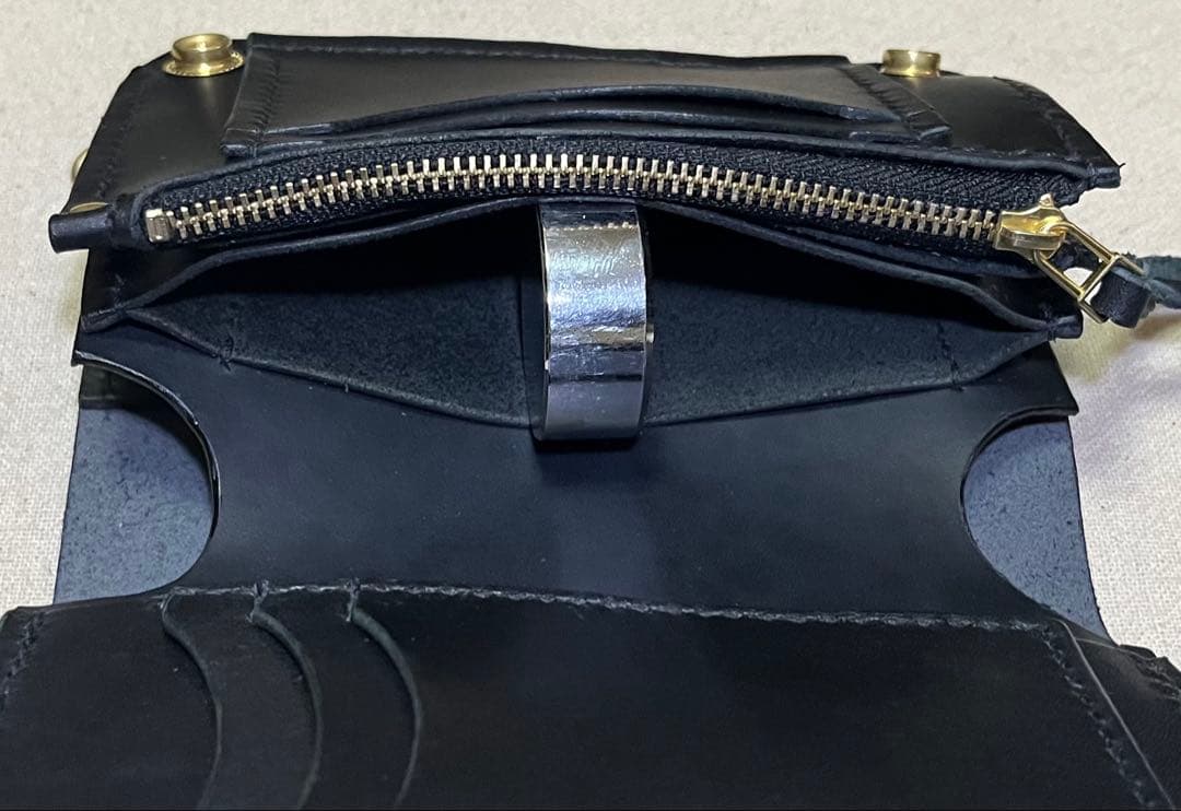 ミドル トラッカーウォレット 3層 姫路レザー