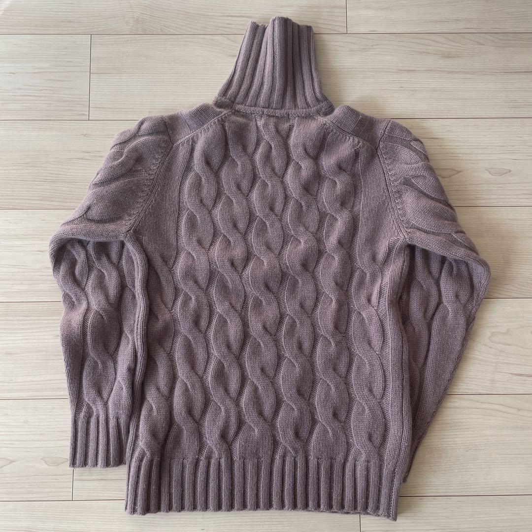 タートルネックニット　アランペイン　カシミヤ100%