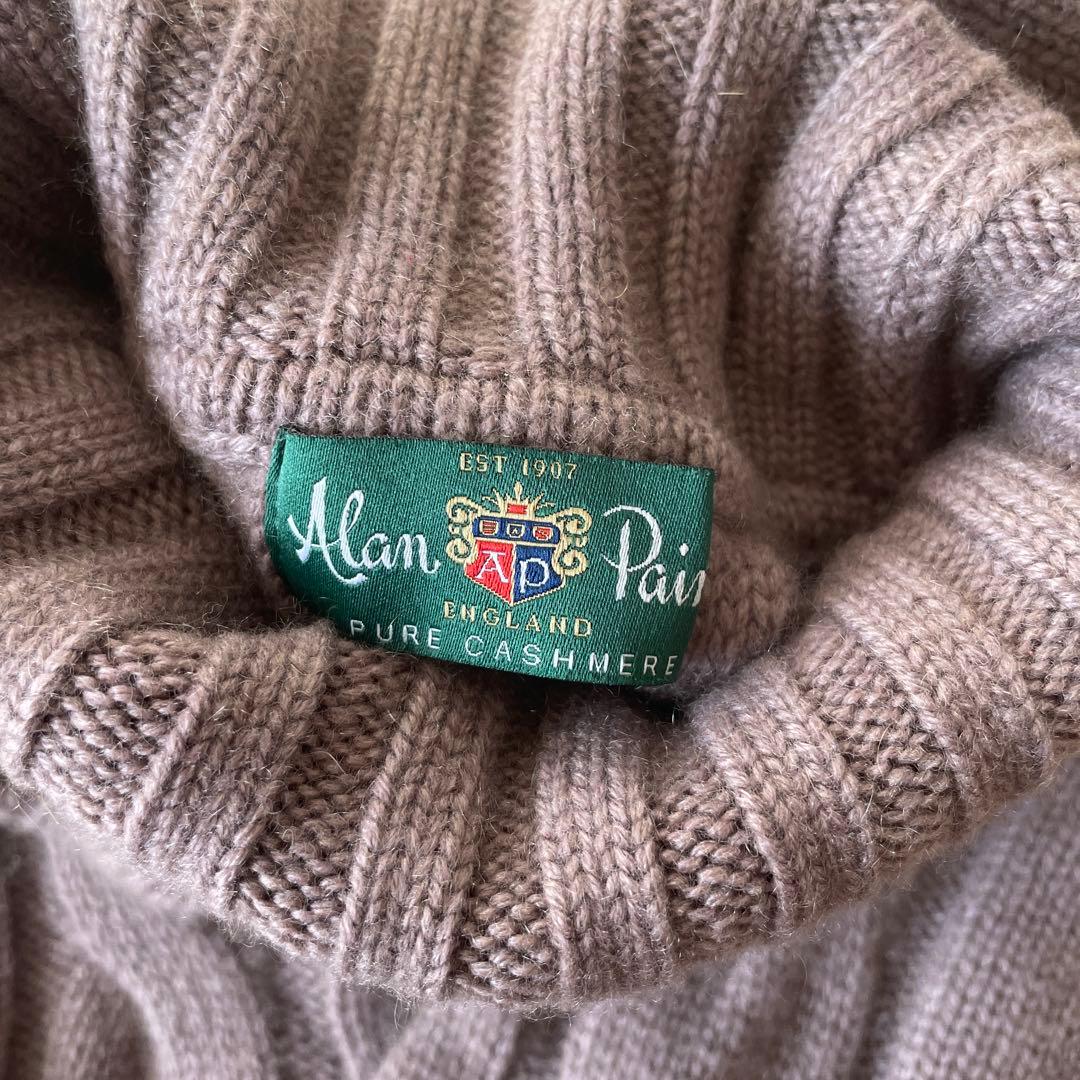 タートルネックニット　アランペイン　カシミヤ100%