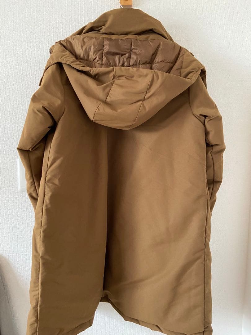 無印良品　撥水フード付きダウンコート M ダークベージュ