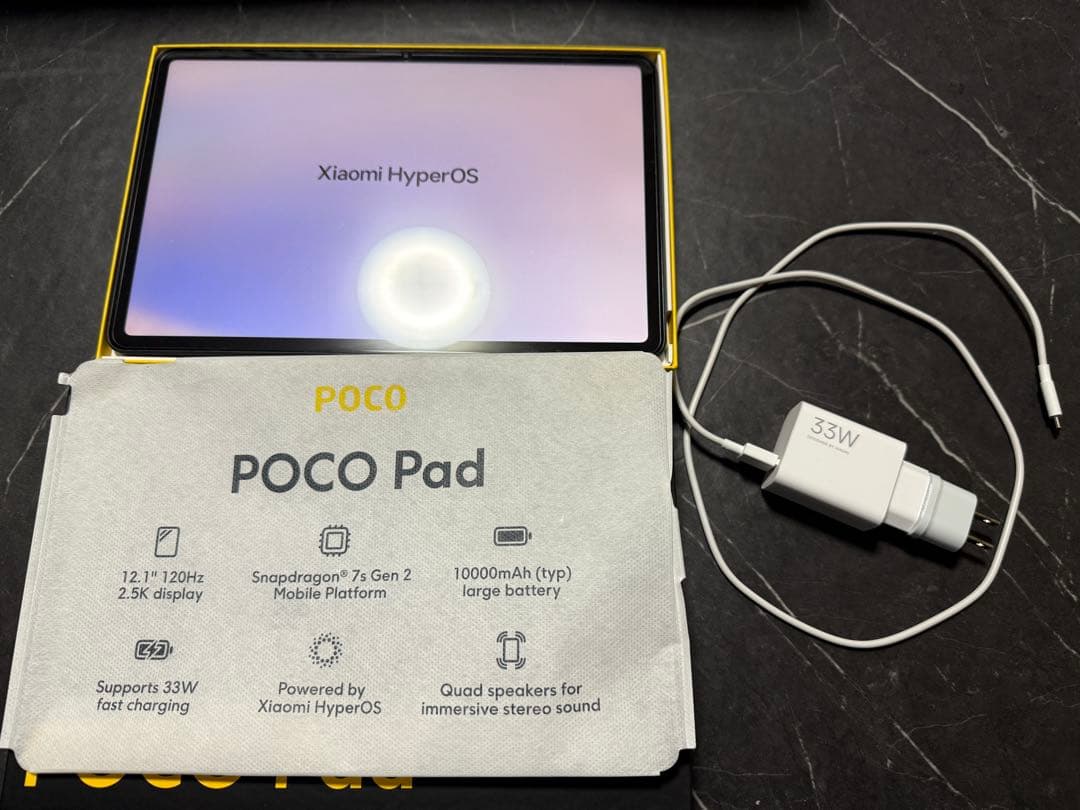 Q*a様 Poco pad 12.1インチ フィルム装着済み