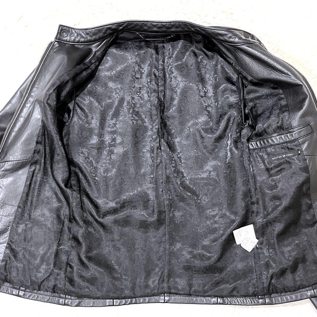 ゴスタールジフーガ 馬革 シングルライダース 総柄 裏地ペイズリー柄 サイズ44