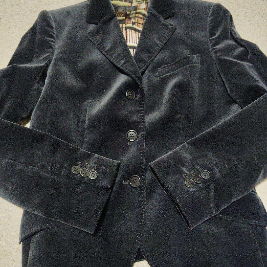 Paul Smith BLACK　ポールスミス　ベロアセットアップスーツ　本棚柄