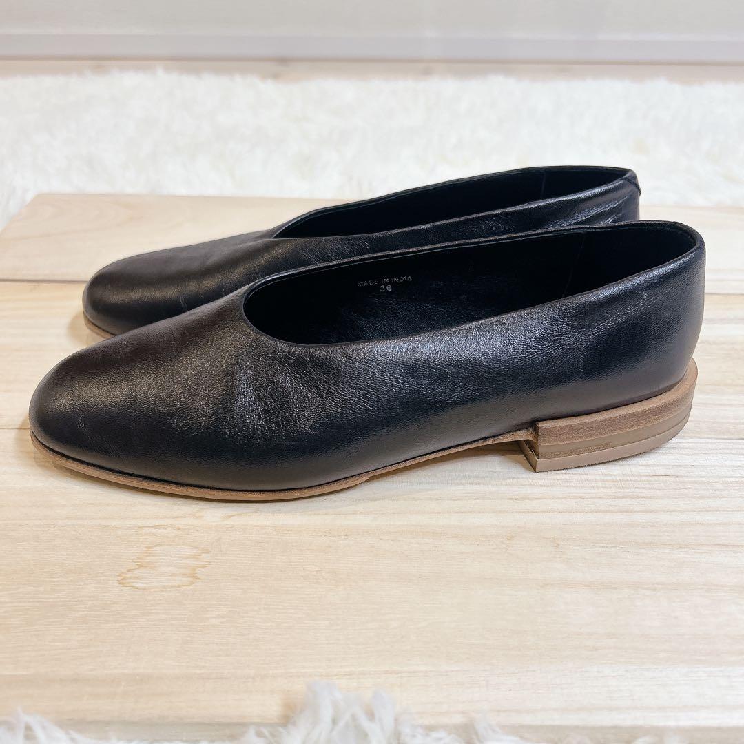 GALERIE VIE LAUREL ギャルリーヴィー スリッポン 本革ブラック