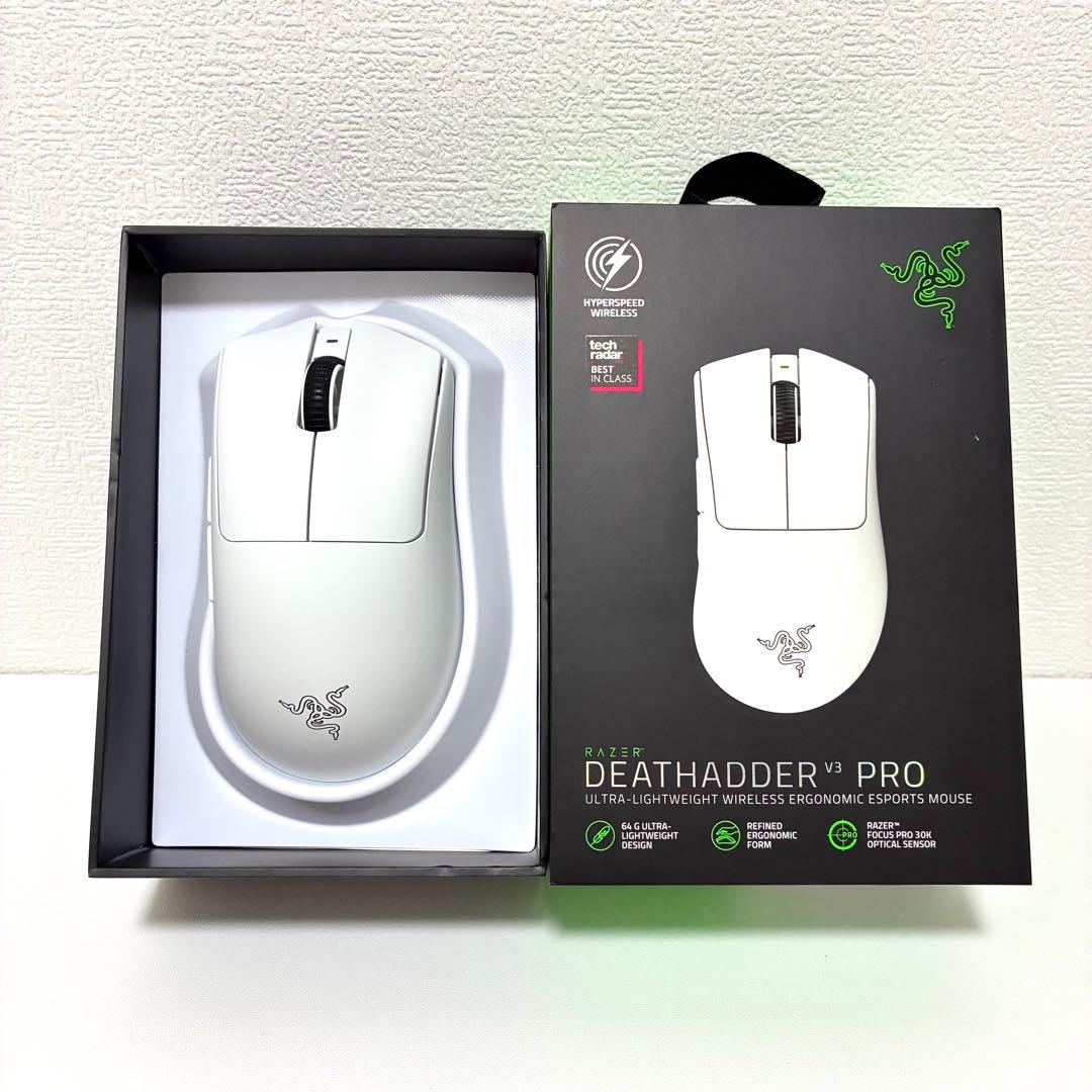 【極美品】Razer DeathAdder V3 pro (White)