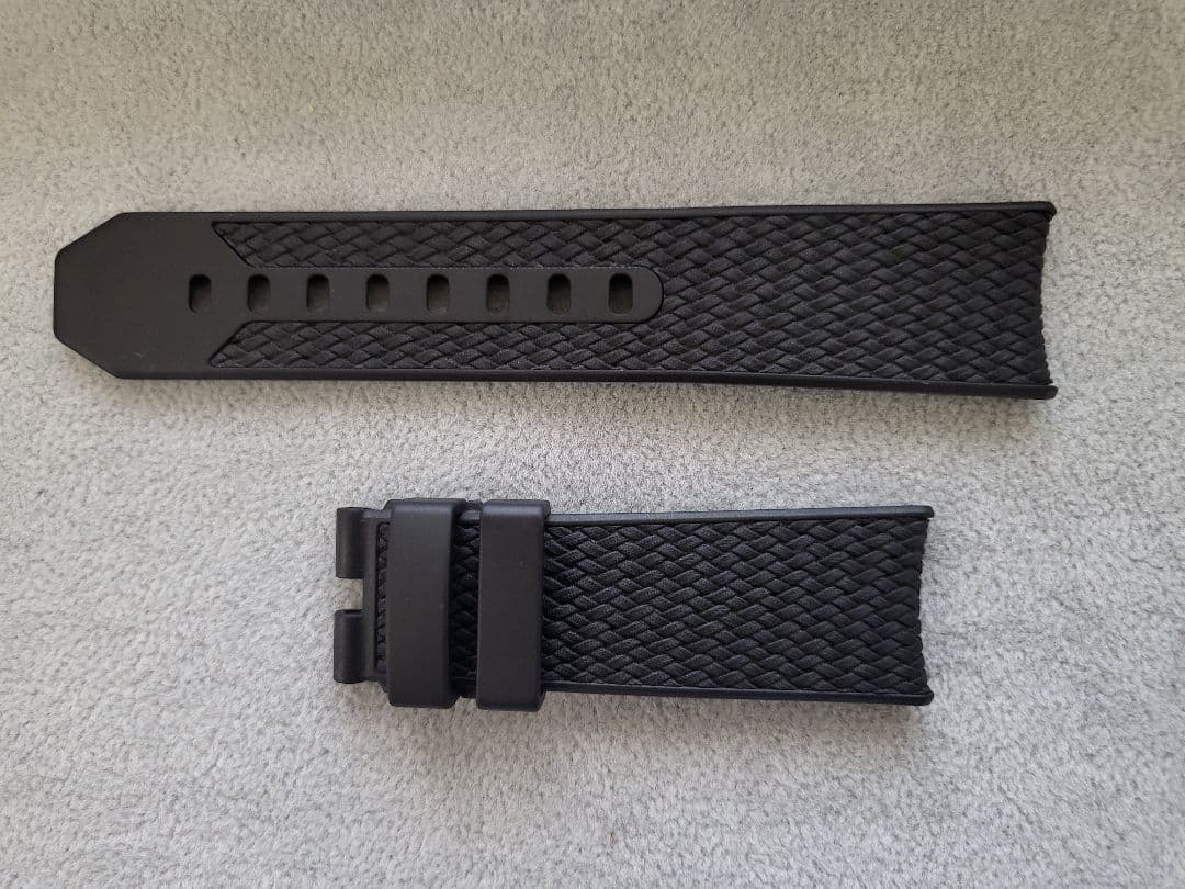 【未使用】GRAHAM グラハム　ブラック　ラバーベルト　ストラップ　22mm