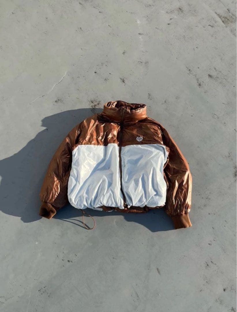 HTH two way puffy down jacket カーキ