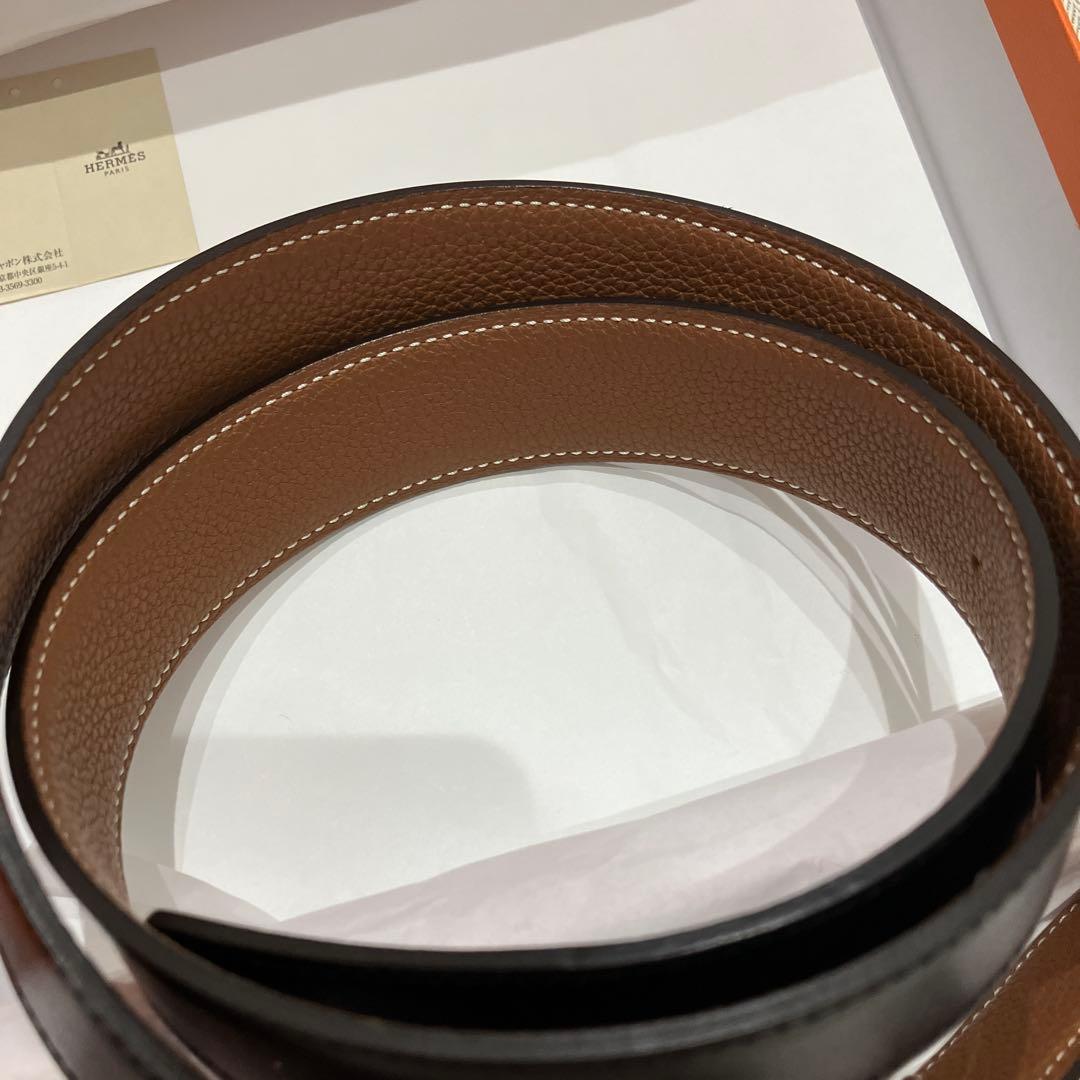 リラッたか！未使用品！HERMES ベルト リバーシブル32MM メンズ