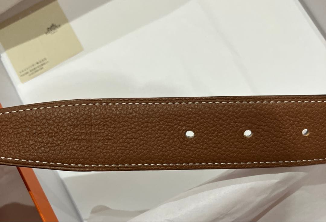 リラッたか！未使用品！HERMES ベルト リバーシブル32MM メンズ