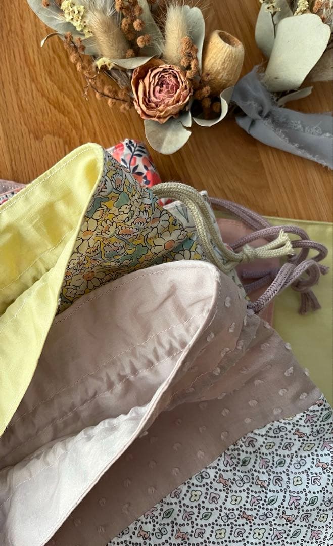 ★cocoro★＊リバティ生地使用＊巾着セット