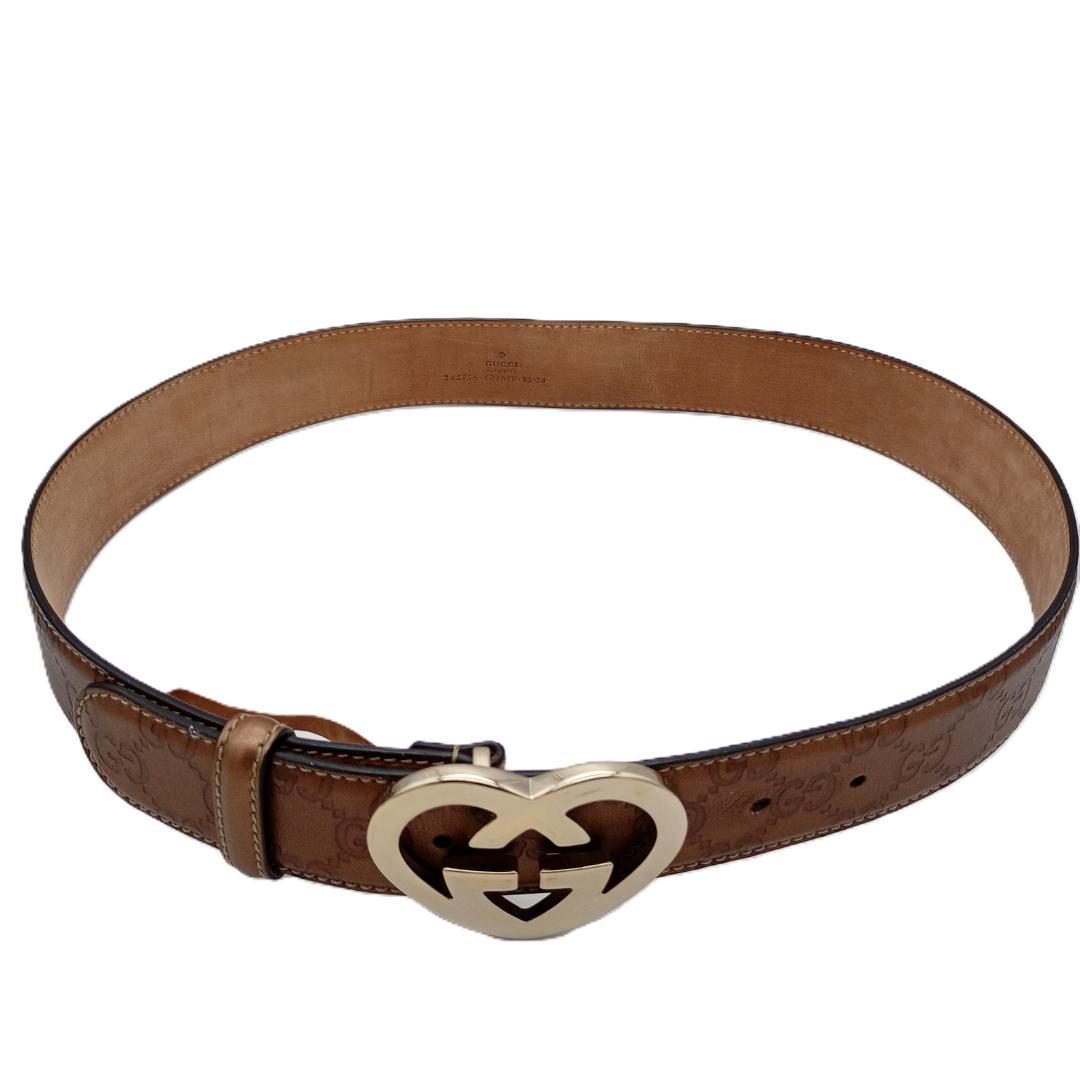 GUCCI グッチ ハート インターロッキングG ベルト 85