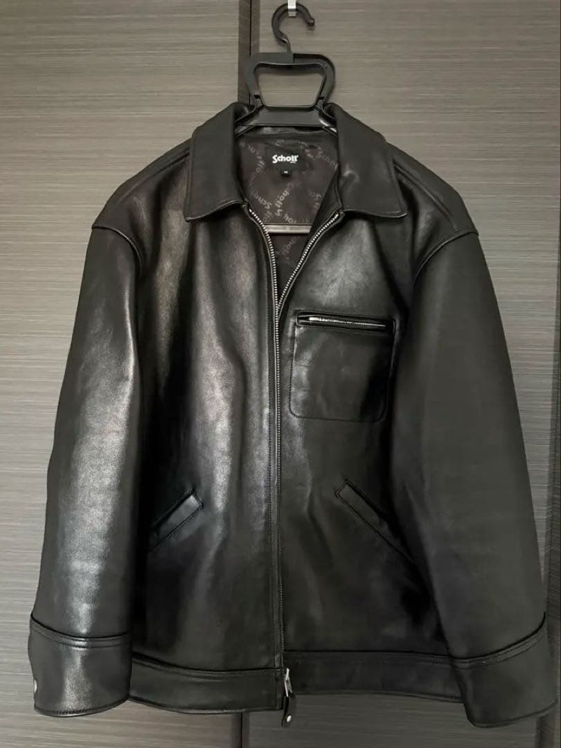 Schott NYC LEATHER TRACKER JACKET M ブラック
