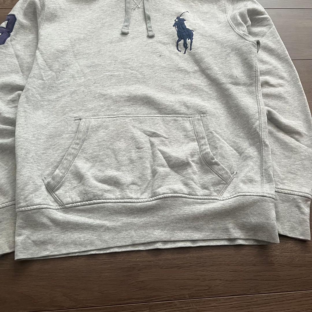 Polo Ralph Lauren パーカー ビックポニー グレー S 短丈