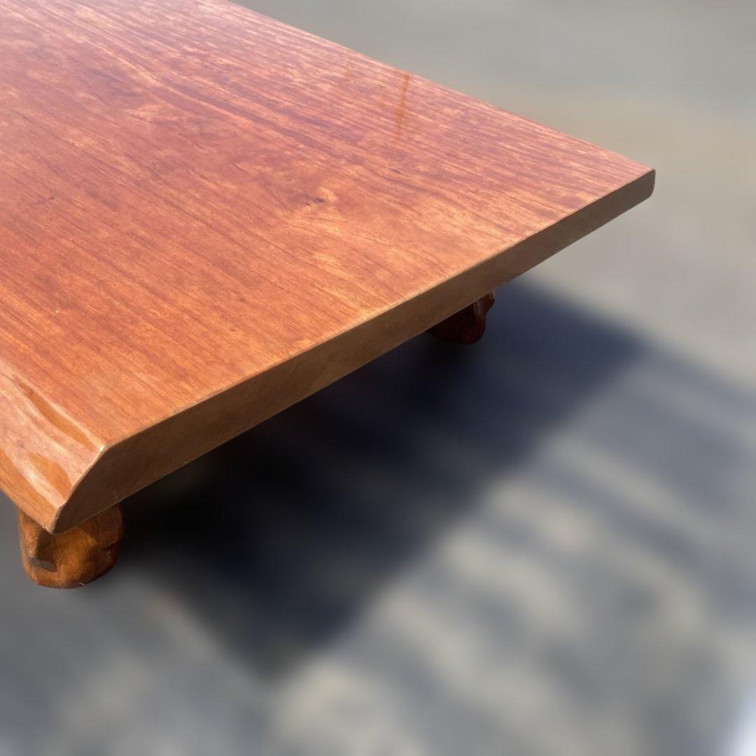 天然木 一枚板 高級座卓テーブル ローテーブル 欅？