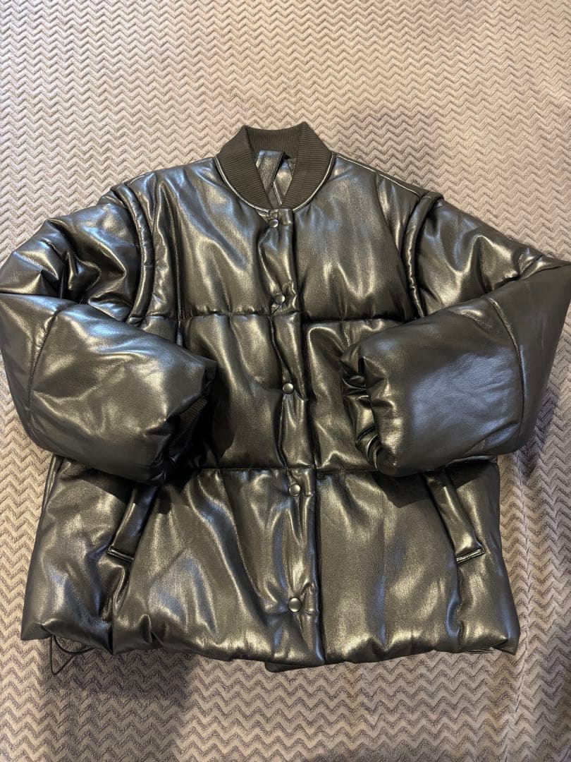 sea room lynn シールームリン　エコレザーパフジャケット　ダウン