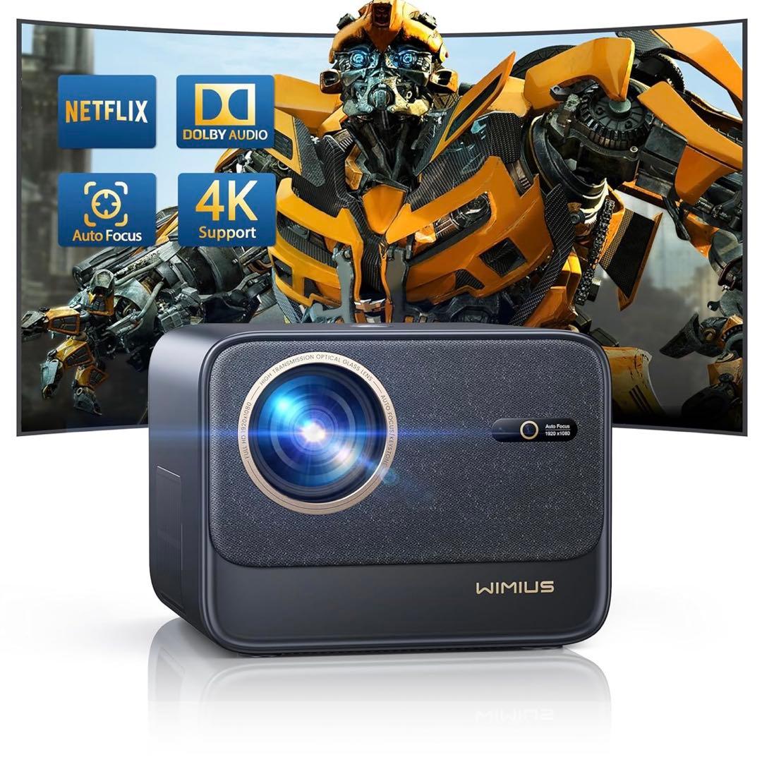 WiMiUS プロジェクター4K 高輝度30000lm TV11.0