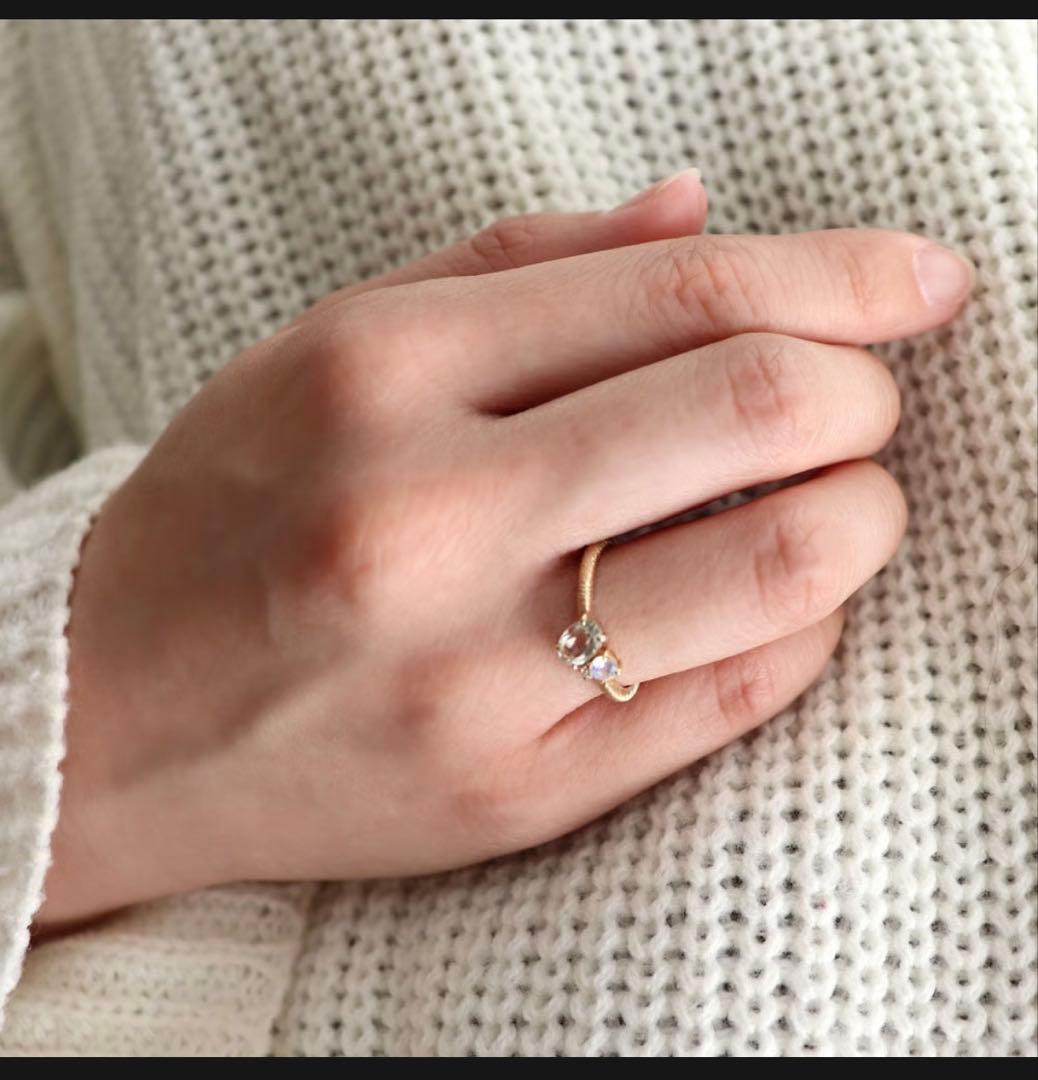 【VERITE】元値44000円 K10YG 指輪 ダイヤモンド リング 13号