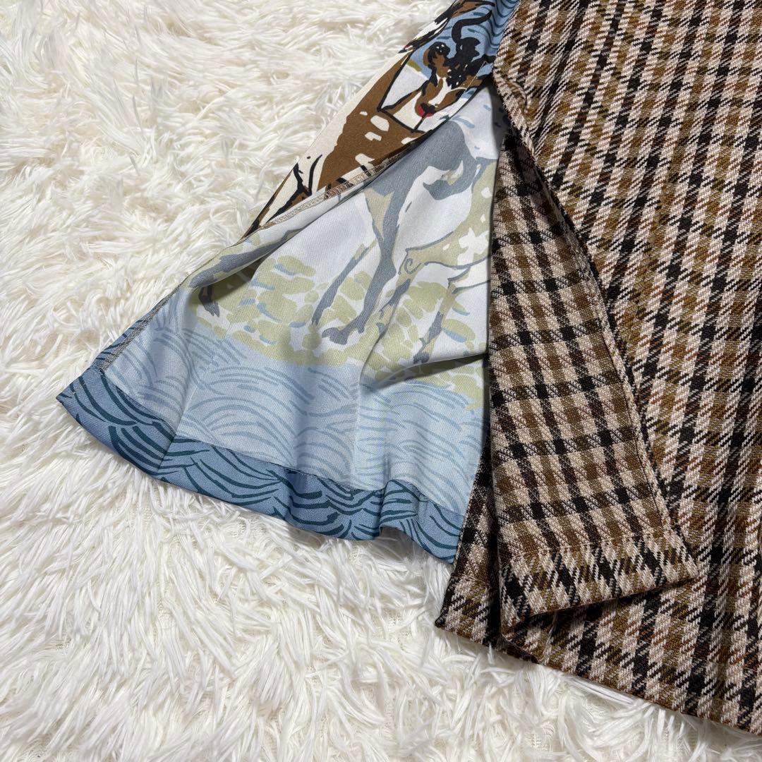 【極美品】ウィークエンドマックスマーラ プリーツフレアスカート アニマル柄