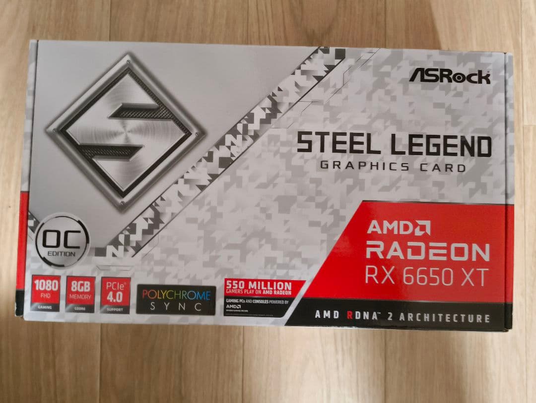 グラフィックボード・グラボ・ビデオカード ASRock Radeon RX6650XT Steel Legend