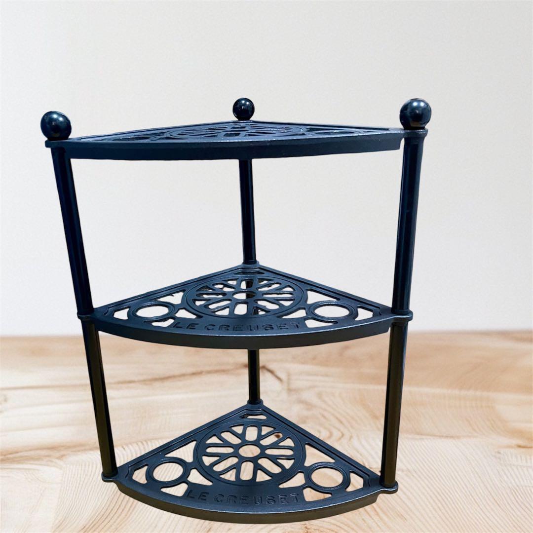 LE CREUSET ポットスタンド マットブラック 希少品 ３段