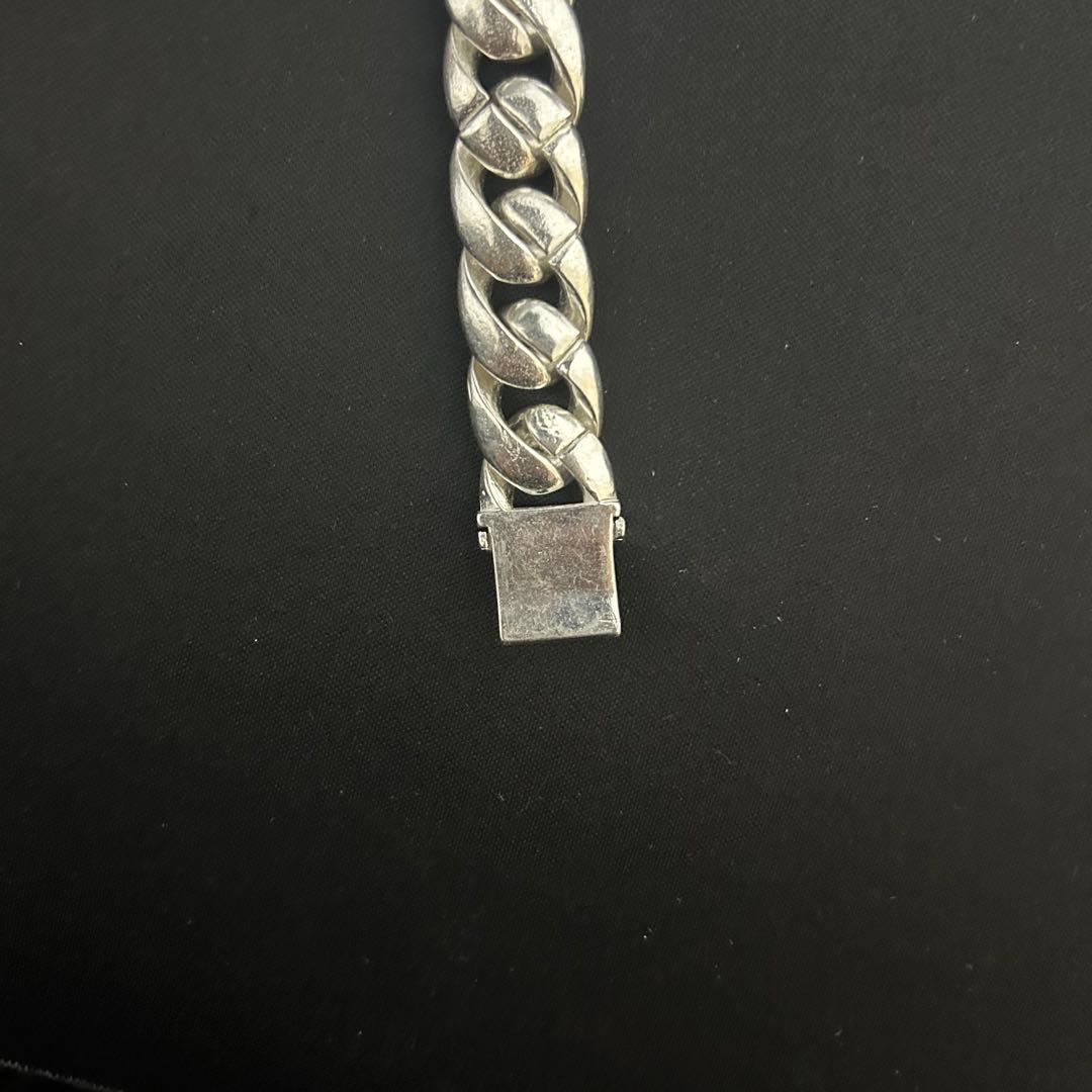 シルバー925 ツイスト星モチーフ チェーンブレスレット ★スター五芒星シンプル