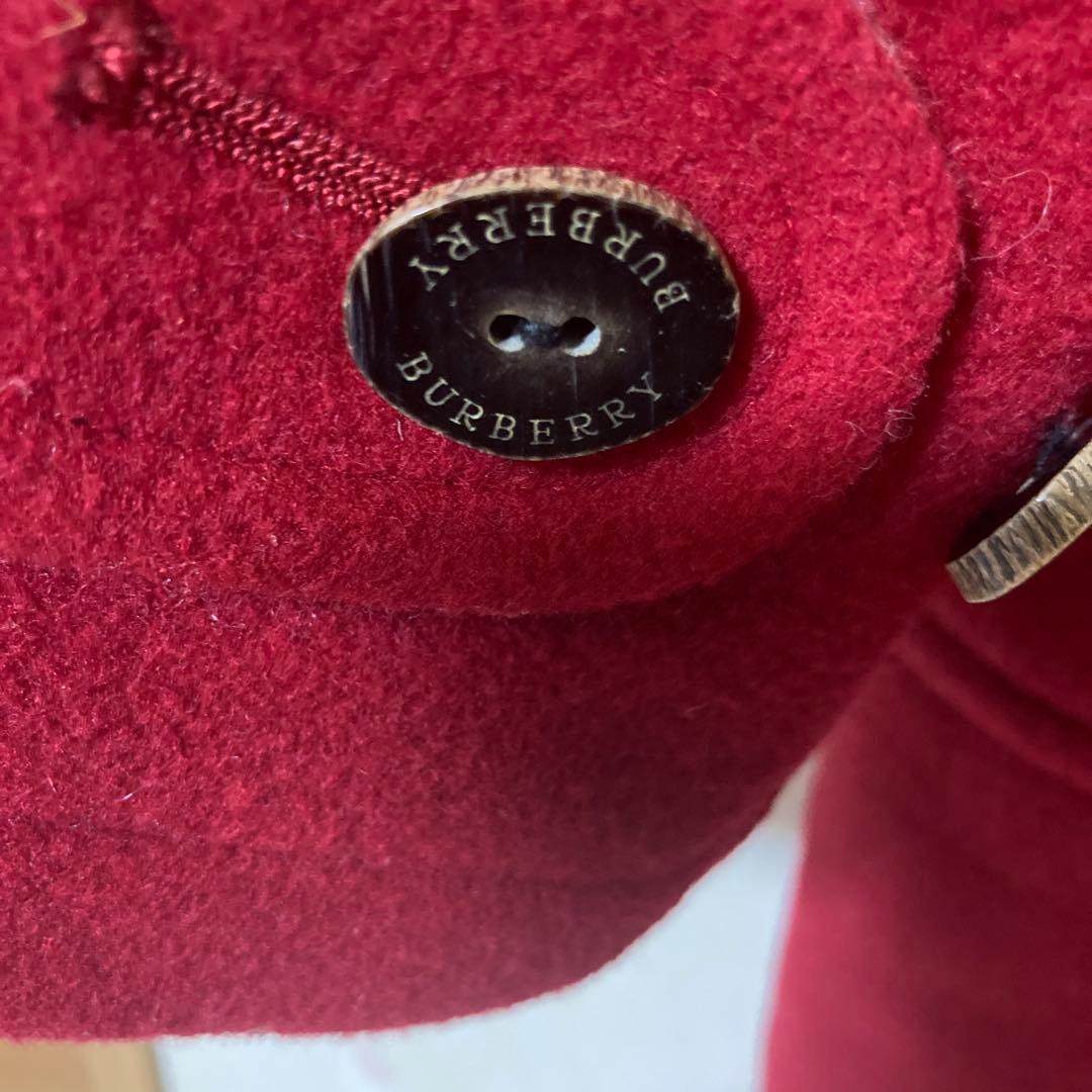 土日限定価格⭐︎BURBERRY 赤 ダッフルコート ウール　150サイズ
