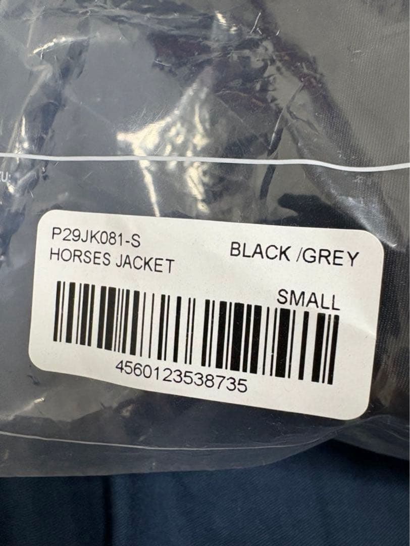 PALACE HORSES JACKET ブラック/グレー S