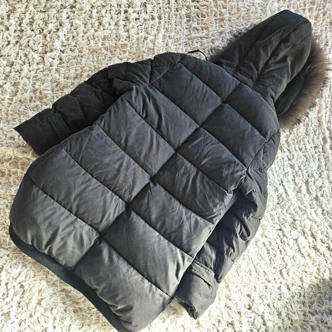 ​【La Mode】軽量ダウンコート 黒 サイズ40 ダウン90%　手洗い可能