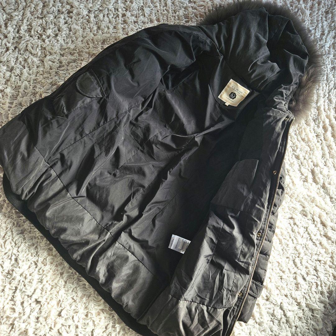 ​【La Mode】軽量ダウンコート 黒 サイズ40 ダウン90%　手洗い可能