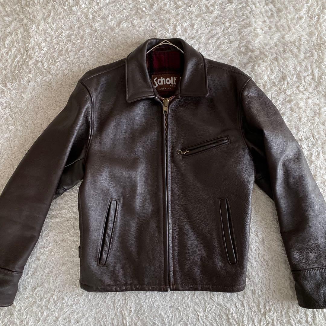 80s/38 SCHOTT 681 シングルライダース ブランケットライニング