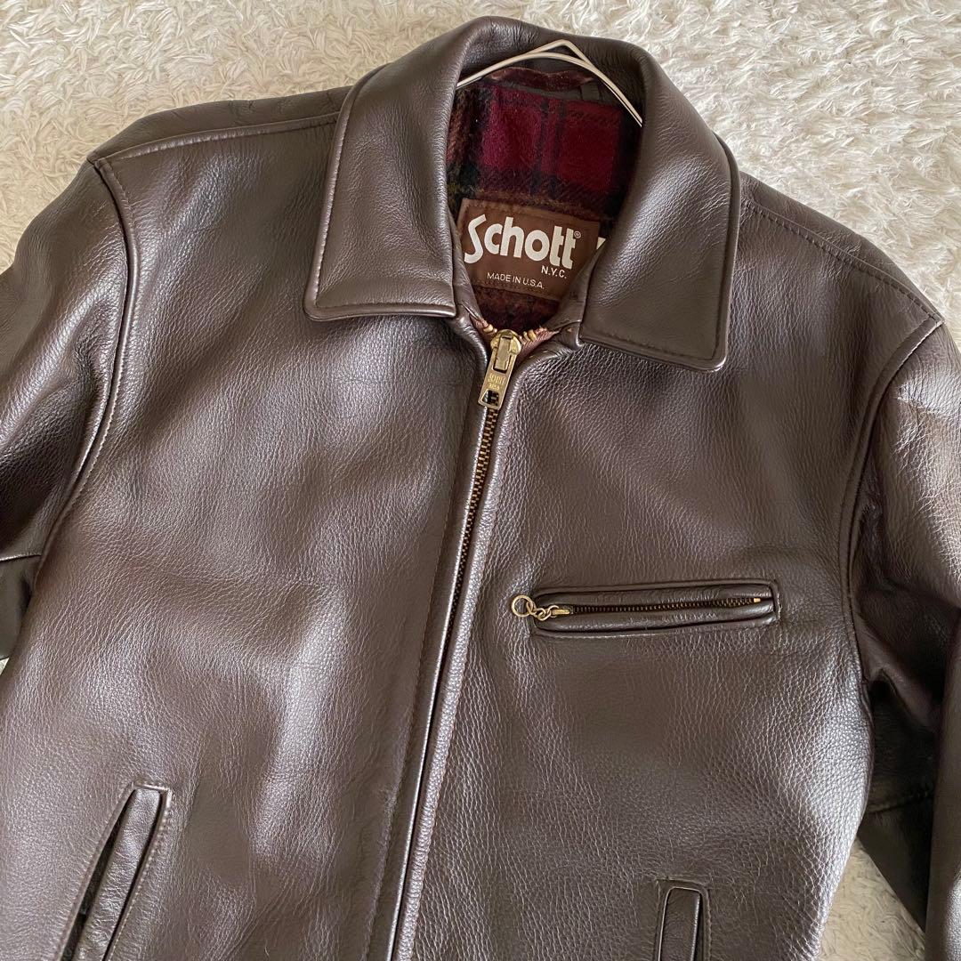 80s/38 SCHOTT 681 シングルライダース ブランケットライニング