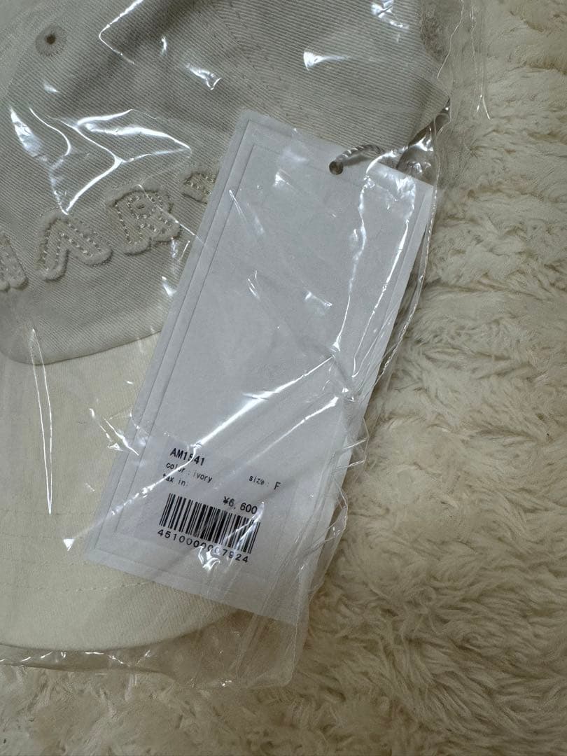 andmary Mary logo cap ivory キャップ アンドマリー