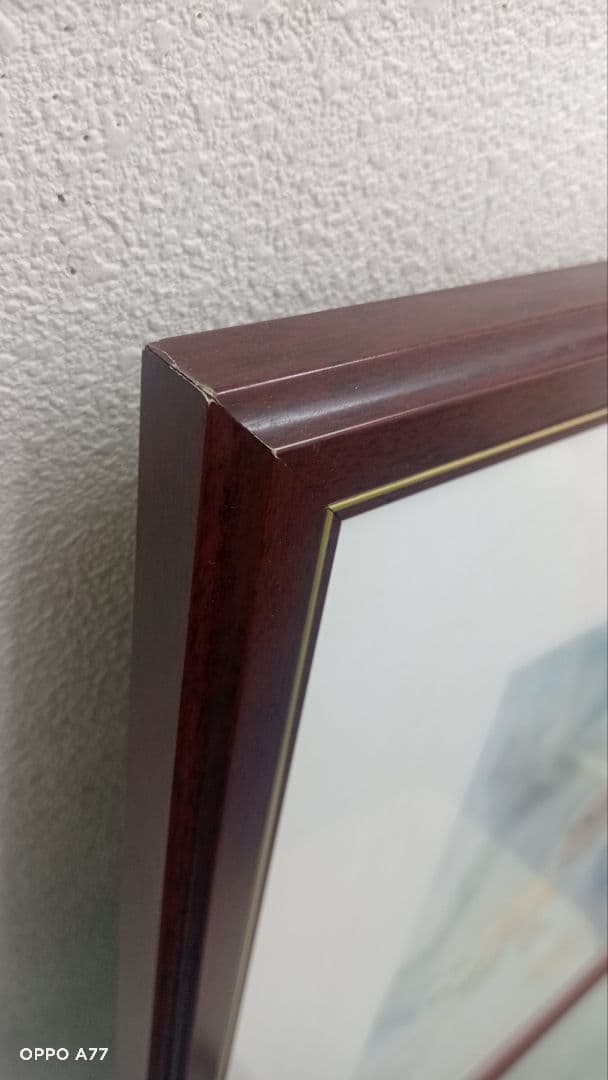 花を持つワンピースの少女　いわさきちひろ　リトグラフ作品