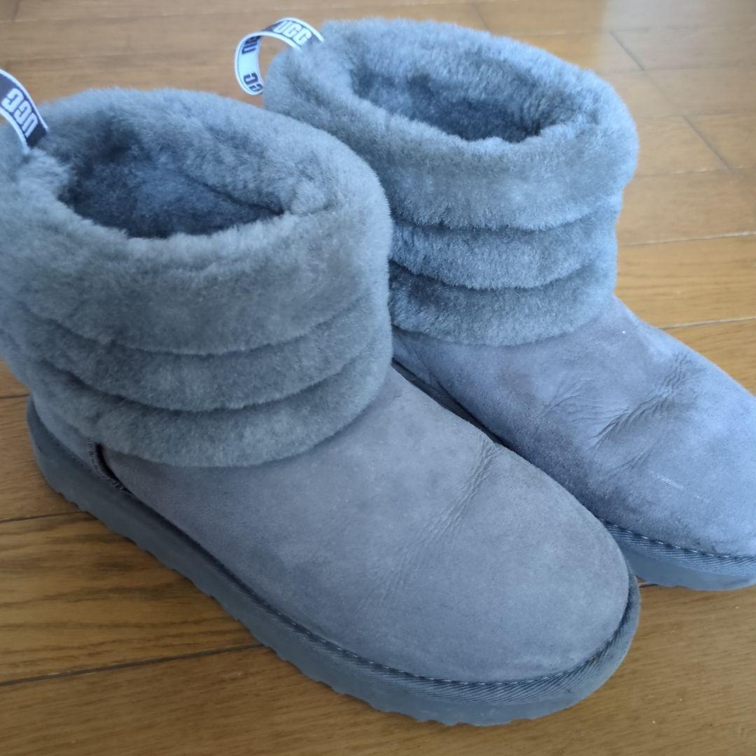 【美品】UGG グレー ムートンブーツ