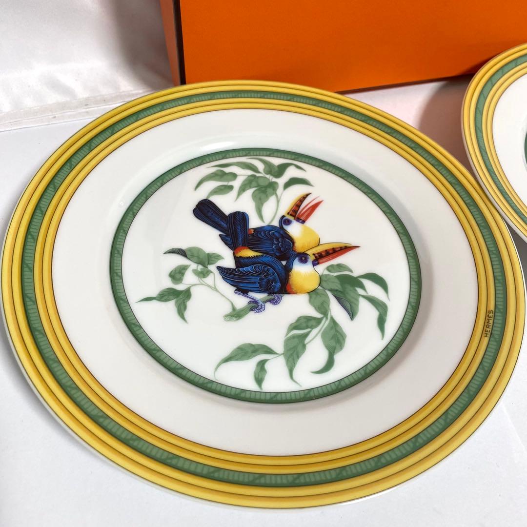 HERMES エルメス トゥカン デザートプレート 皿 19cm 2枚