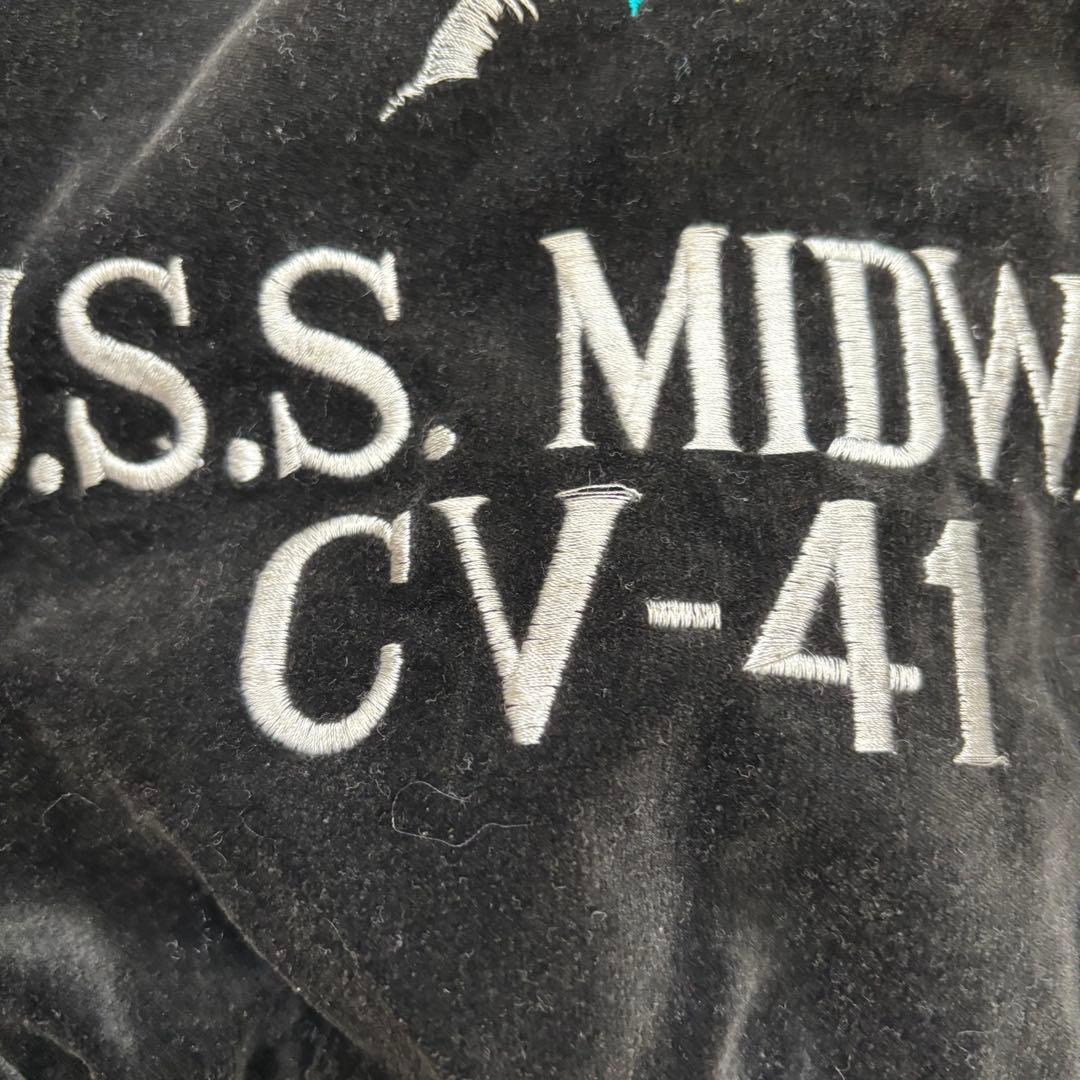 激レア　モダンボイス 鷹 日本 横須賀 刺繍 別珍 ベロア スカジャン 中綿