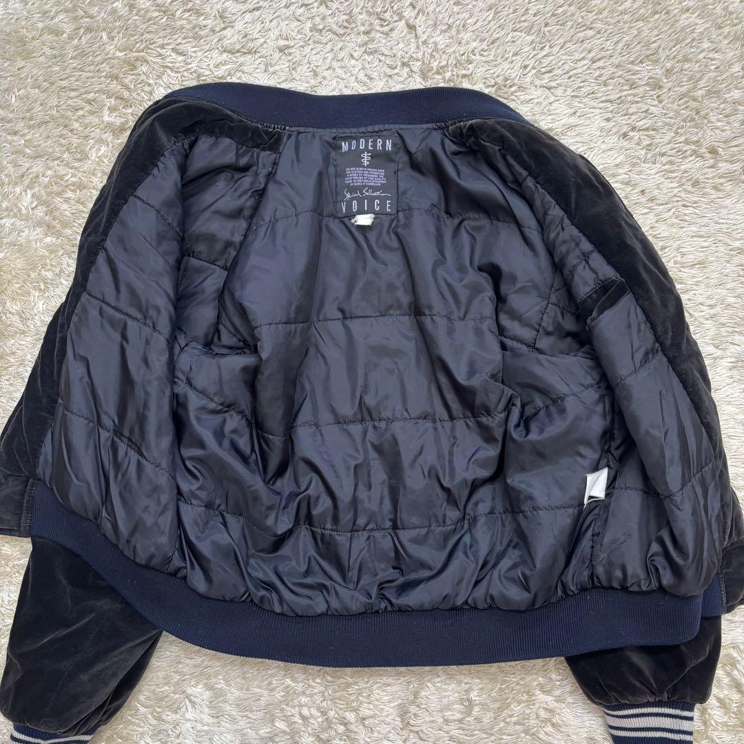 激レア　モダンボイス 鷹 日本 横須賀 刺繍 別珍 ベロア スカジャン 中綿