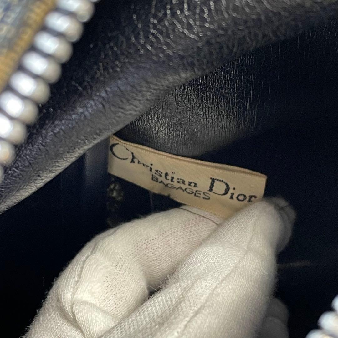 ディオール トロッター キャンバス × レザー ボストン ハンド バッグ.