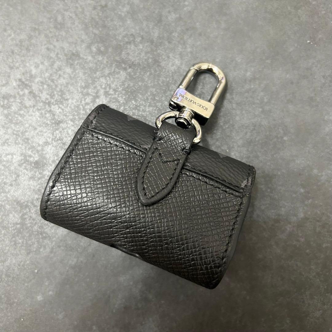 【美品】ルイヴィトン AirPods Proケース モノグラム レザー 黒