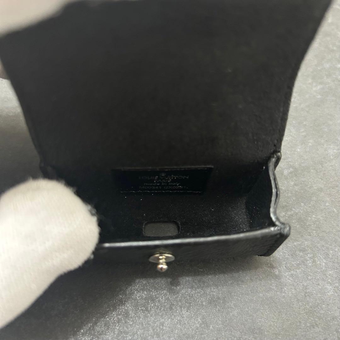 【美品】ルイヴィトン AirPods Proケース モノグラム レザー 黒
