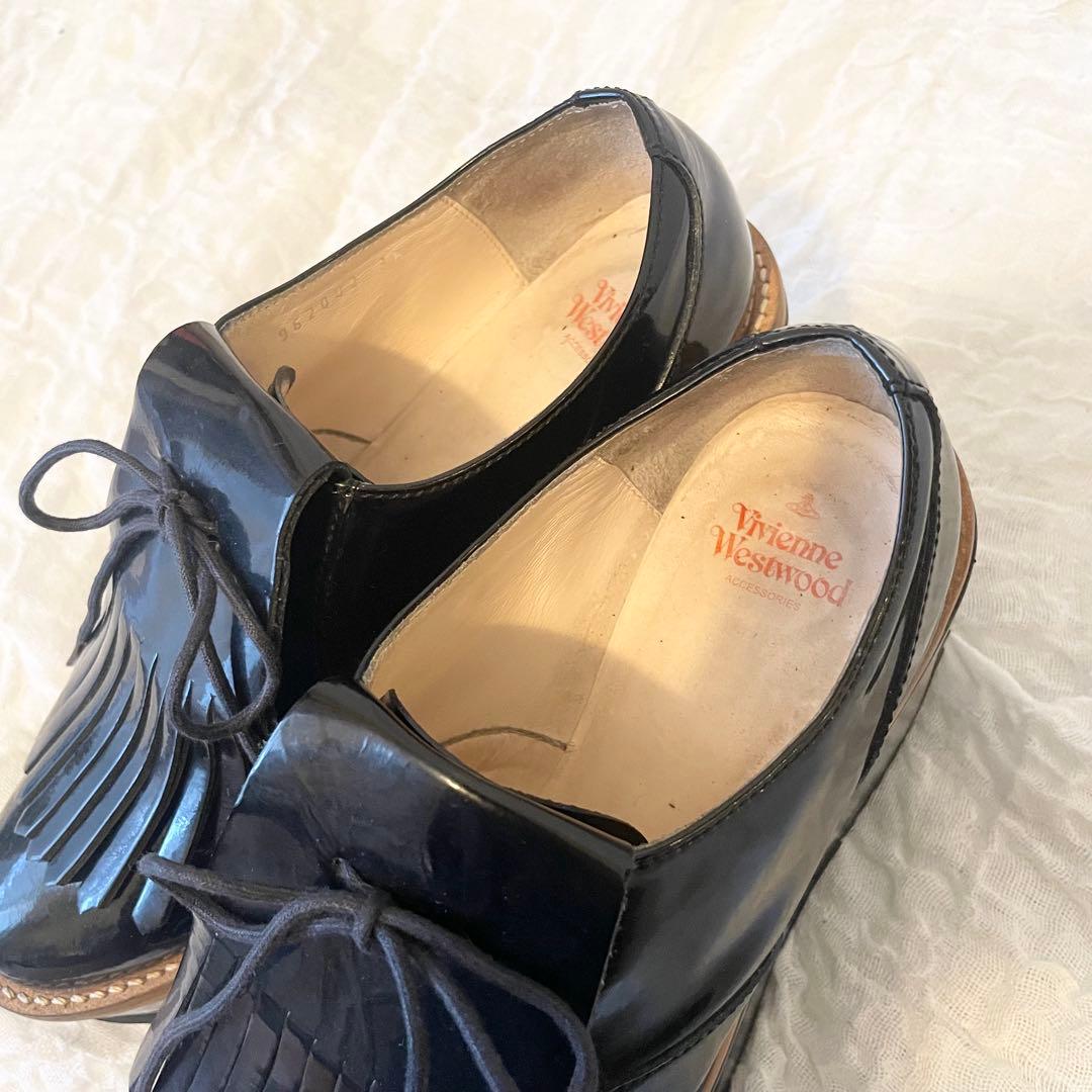 Vivienne Westwood パテントレザーゴルフシューズ　タッセル　厚底